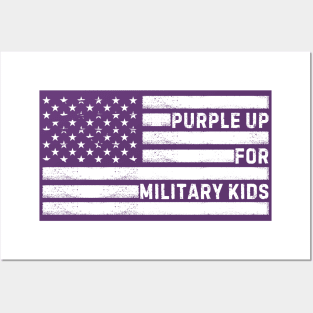 VINTAGE PURPLE UP FOR MILITARY KIDS Posters and Art